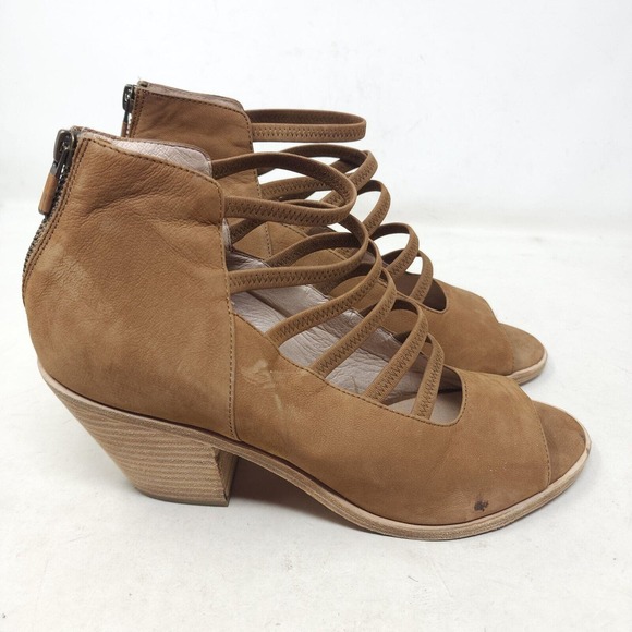 Eileen Fisher Womens Heels James Sienna Nubuck Leather Strappy Sandal Shoes 10 - Picture 3 of 10
